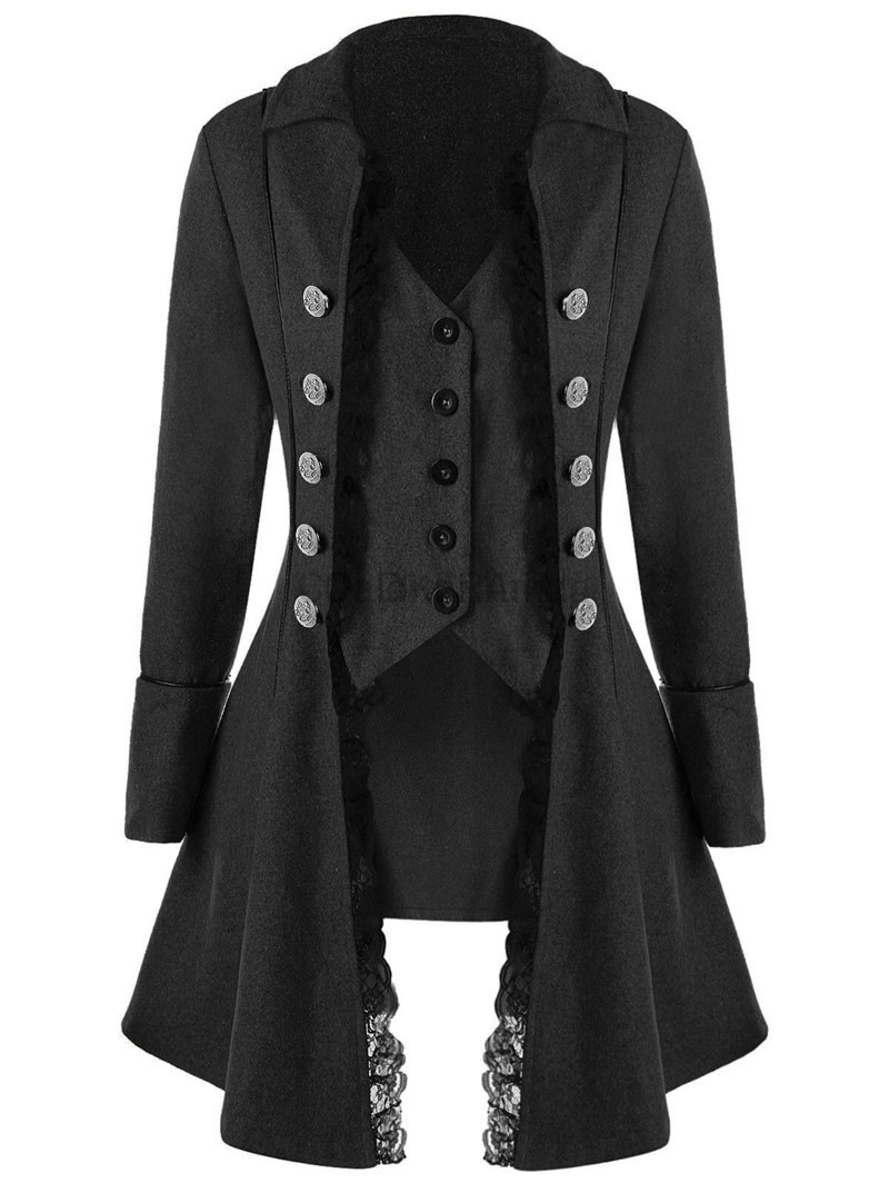 Winter Clothing For Woman - Zimowa damska kurtka gotycka steampunkowa gorsetowa