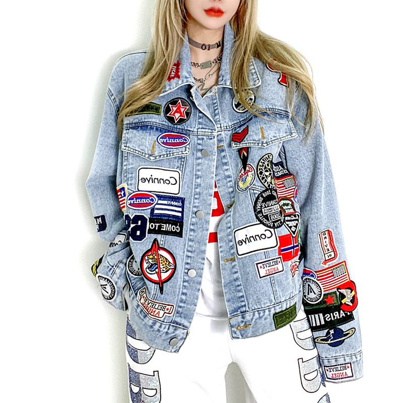 Winter Clothing Label - Moda Denim kurtka kobiety etykiety aplikacje