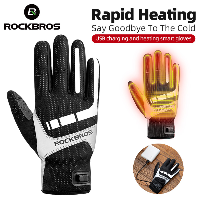 Knit Glove Touch Screen - ROCKBROS podgrzewane rękawiczki zimowe rękawiczki rowerowe