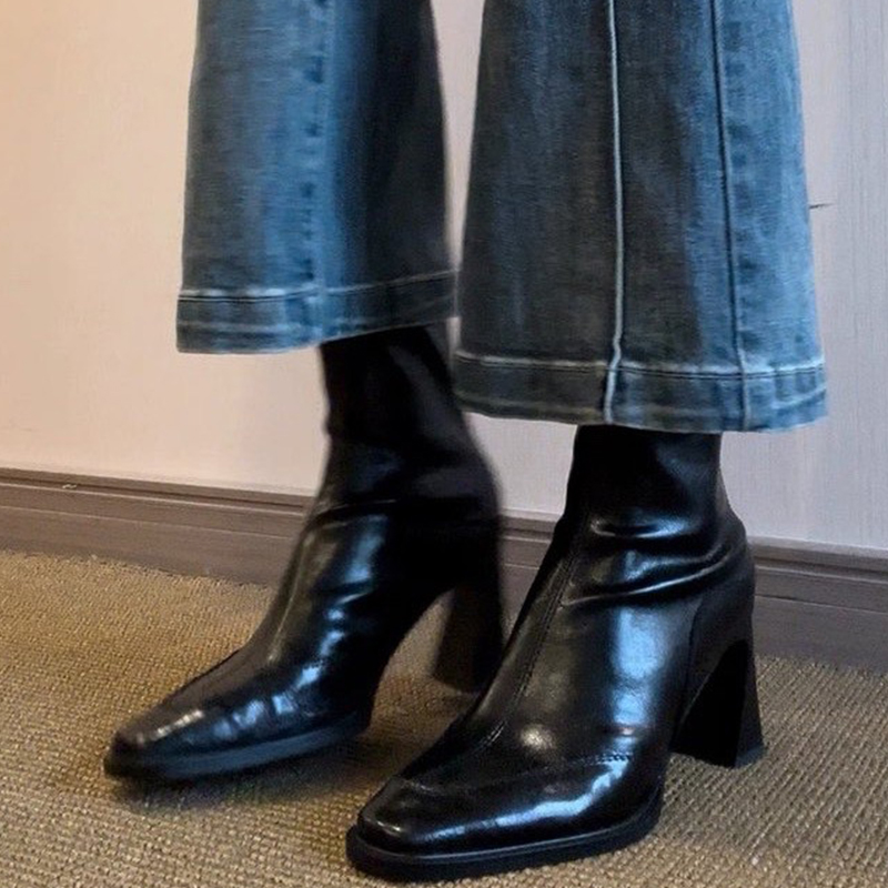 Winter Clothing Ladies - Botki na wysokim obcasie damskie, modne,