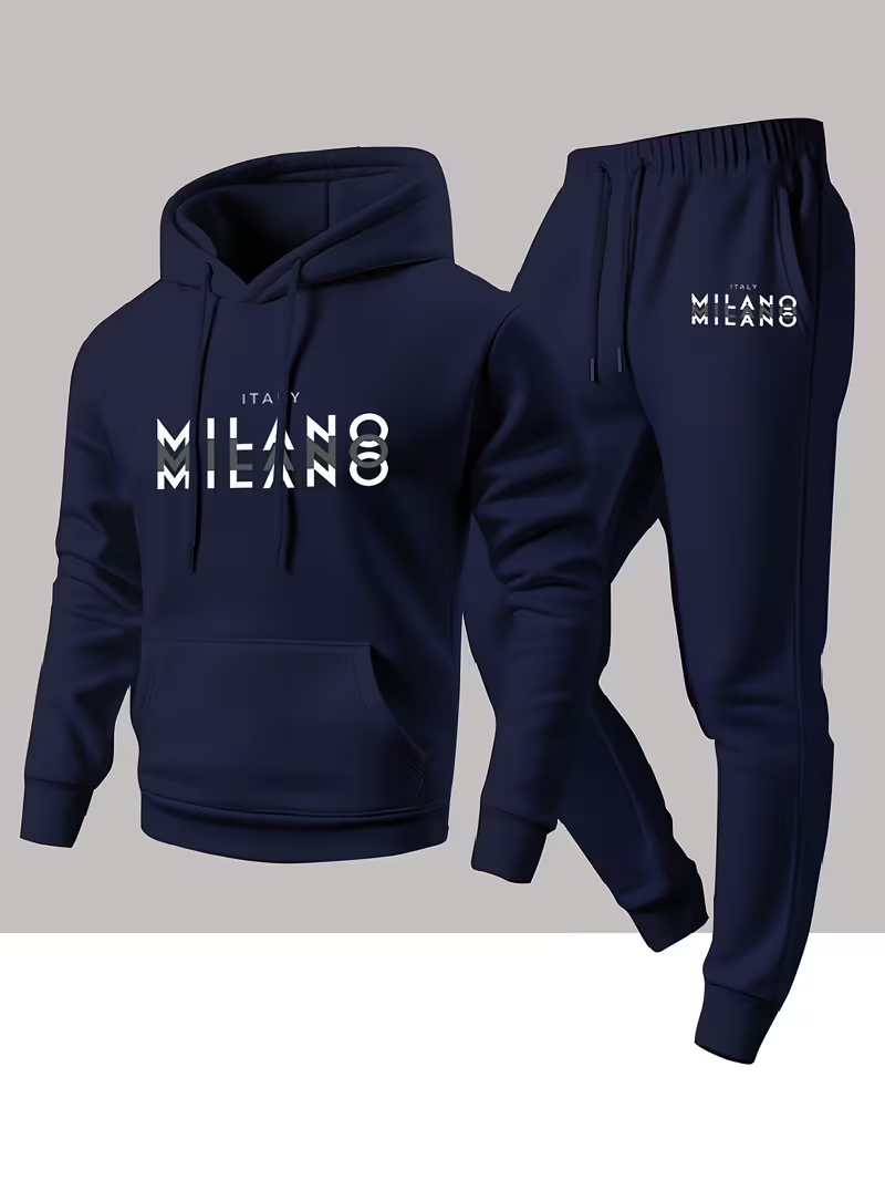 Męski modny zestaw z nadrukiem – Winter Clothing Clearance recenzja i cena