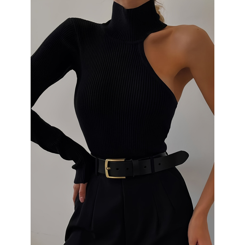 Asymetryczne body z prążkowane – Winter Clothing For Woman recenzja i cena