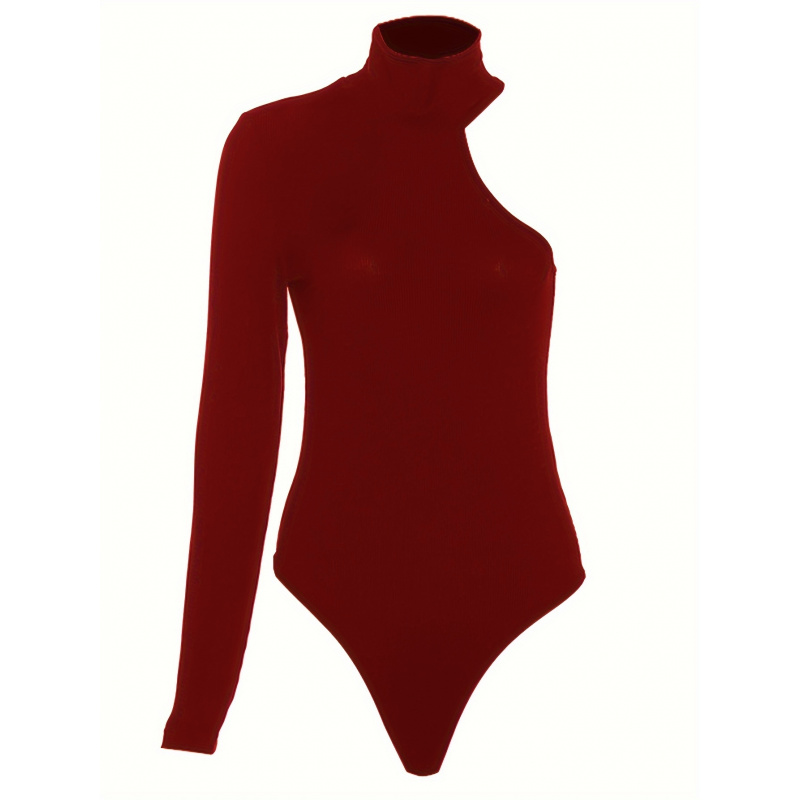 Asymetryczne body z prążkowane – Winter Clothing For Woman recenzja i cena