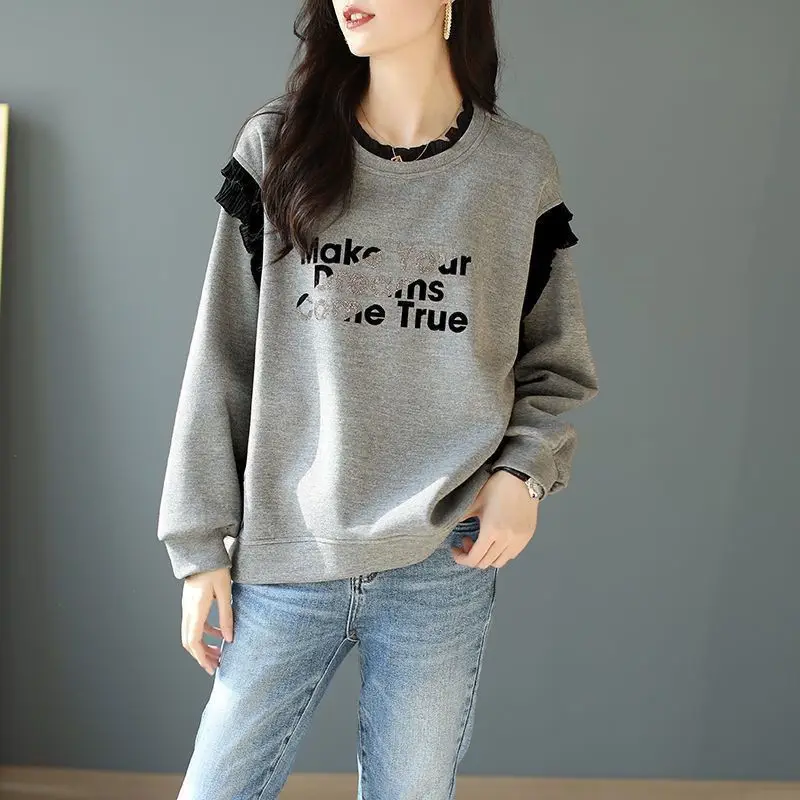 Luźne szare damskie bluzy kore – Winter Clothing Essentials For Women recenzja i cena