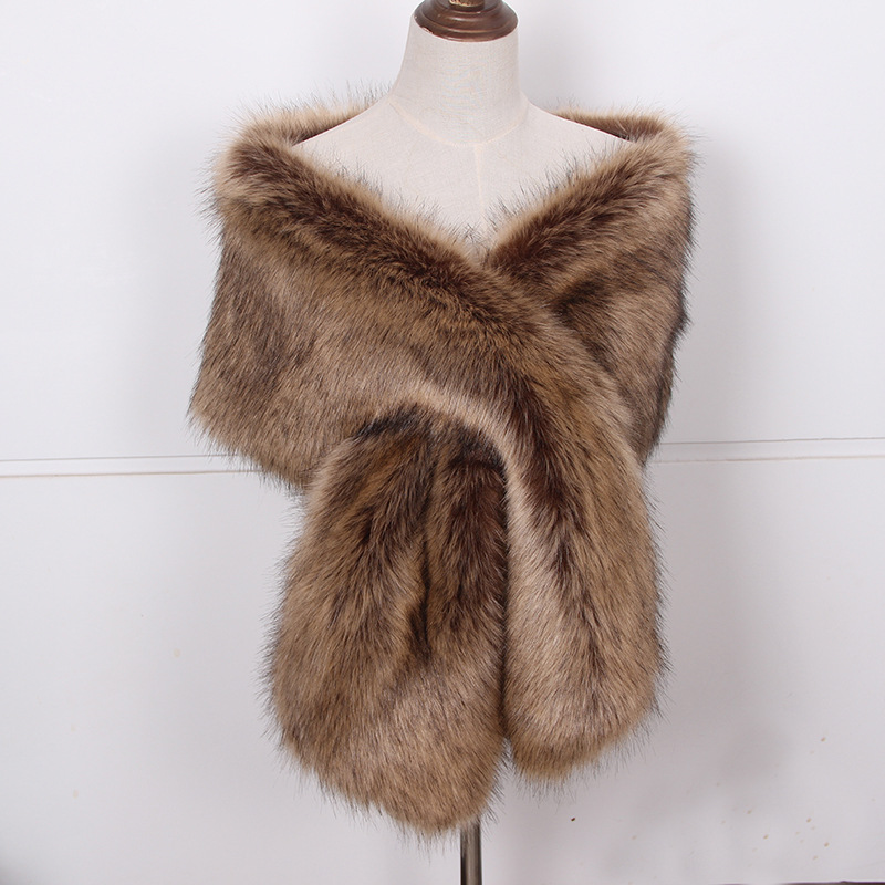 Faux Fox Fur Women Wraps Long  – Winter Clothing Ladies recenzja i cena